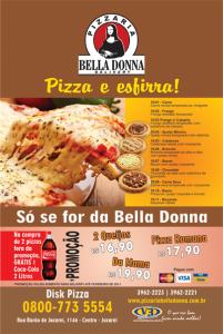 Panfletos - Pizzarias, Deliverys e Restaurantes - Bella Dona