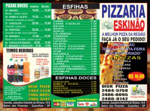 Cardápios - Pizzarias, Deliverys e Restaurantes - Eskinão